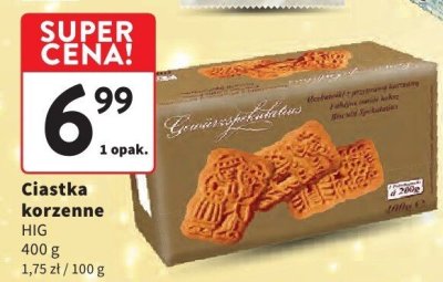 Ciastka korzenne HIG promocja w Intermarche