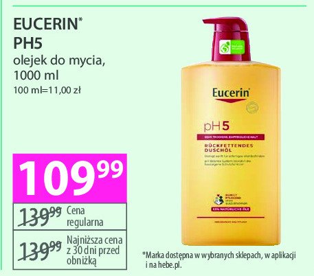 Olejek pod prysznic EUCERIN PH5 promocja