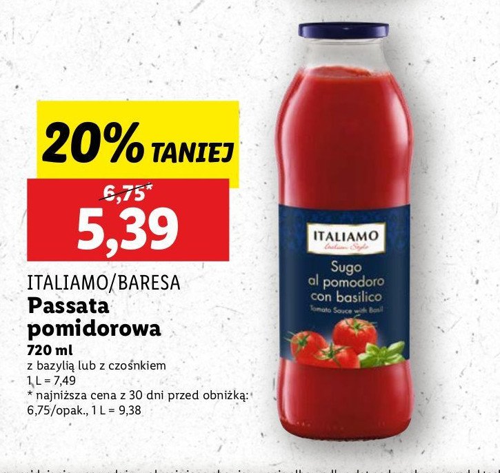 Passata pomidorowa Italiamo promocja