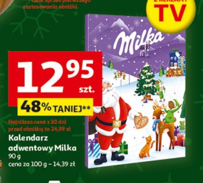 Kalendarz adwentowy Milka promocja w Auchan