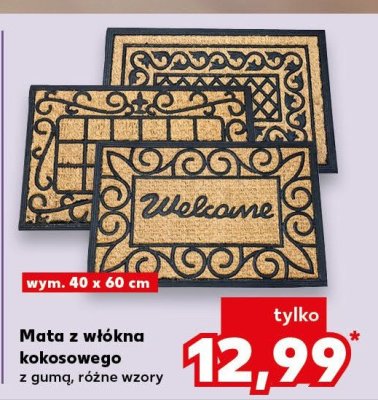 Wycieraczka z w艂贸kna kokosowego 40 x 60 cm promocja