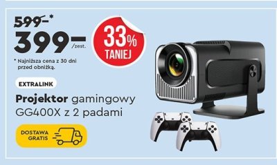 Projektor gamingowy GG400X z 2 padami Extralink promocja w Biedronka