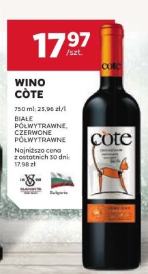 Wino czerwone półwytrawne  promocja w Stokrotka