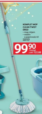 Komplet mop Clean Twist Ergo Leifheit promocja w Selgros