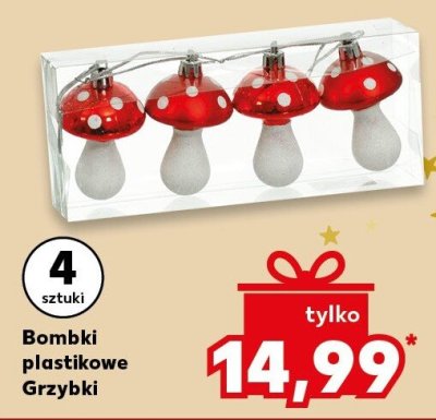 Bombki plastikowe Grzybki 4 sztuki promocja w Kaufland