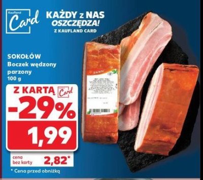 Boczek wędzony parzony Sokołów promocja