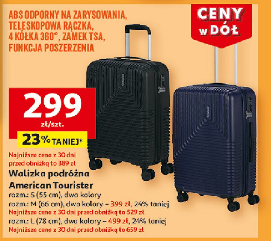 Walizka 78 cm AMERICAN TOURISTER promocja w Auchan