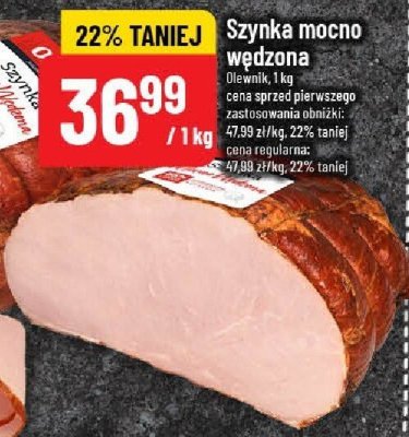 Szynka mocno wędzona Olewnik promocja w POLOmarket