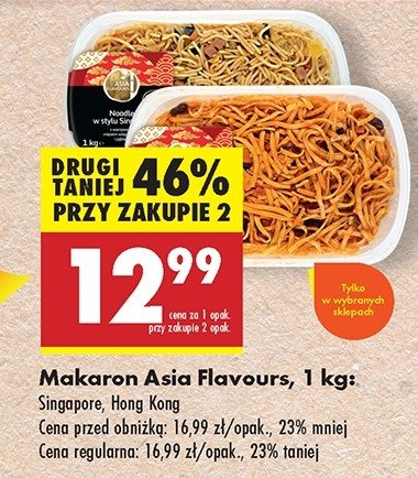 Makaron w stylu hong kong Asia flavours promocja