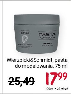 Pasta do modelowania kontrola Wierzbicki & schmidt academy promocja