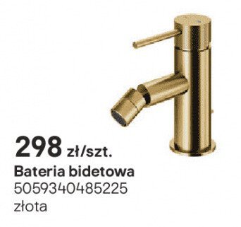 Bateria bidetowa Owens złota promocja w Castorama