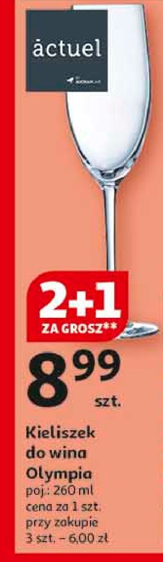 Kieliszek do wina olympia 260 cm Actuel promocja w Auchan