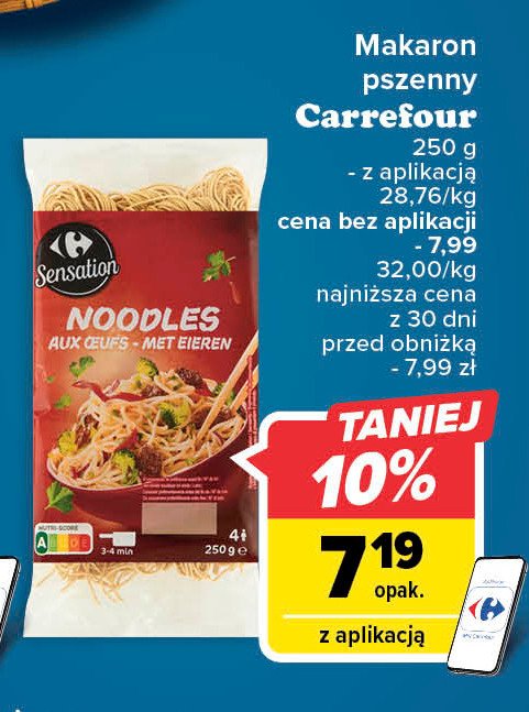 Makaron Carrefour sensation promocja