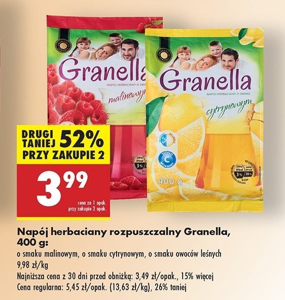 Napój herbaciany cytrynowy Granella promocja