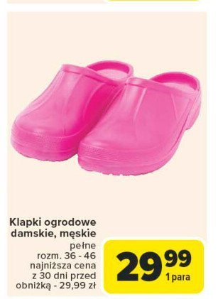 Klapki ogrodowe męskie promocja w Carrefour