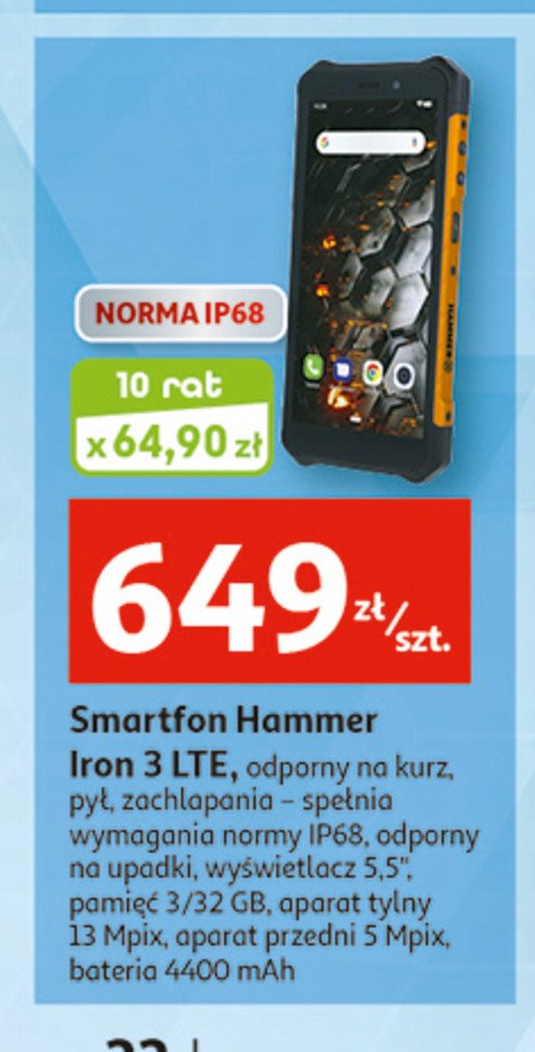 Smartfon iron 3 Hammer (telefony) promocja