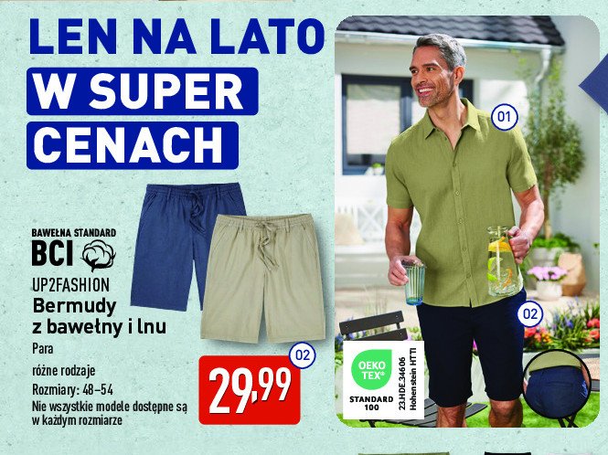 Bermudy męskie 48-54 Up2fashion promocja w Aldi