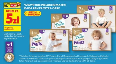 Pieluchomajtki Dada Pants Extra Care różne rozmiary promocja w Biedronka