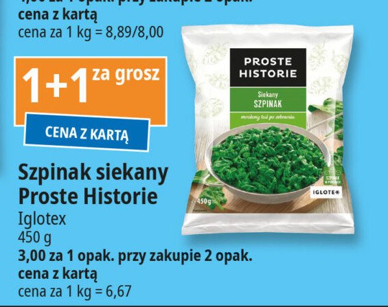 Szpinak siekany Iglotex proste historie promocja