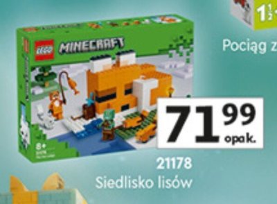 Klocki LEGO Minecraft 21178 Siedlisko lisów promocja w Auchan