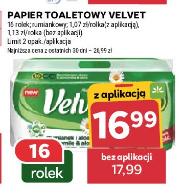 Papier toaletowy rumianek & aloes Velvet promocja