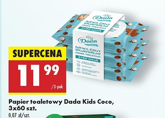 Papier toaletowy nawilżany kokos Dada promocja