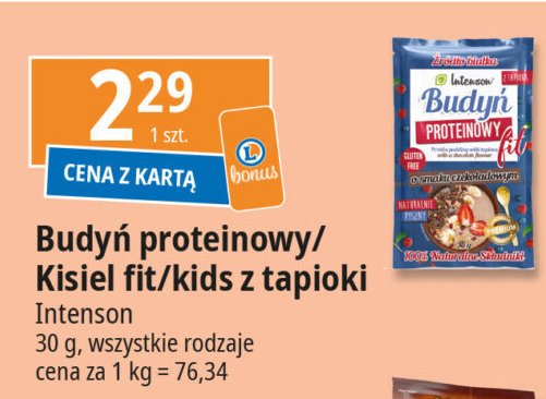 Kisiel fit z tapioki czekoladowy Intenson promocja