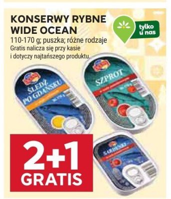 Konserwy rybne Wide Ocean promocja w Stokrotka