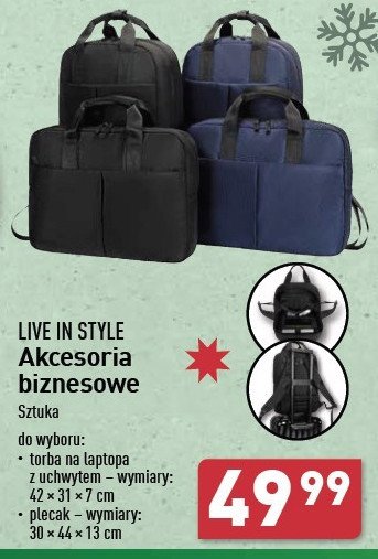 Torba na laptopa Live in style promocja w Aldi