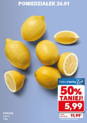 Cytryny luzem promocja w Kaufland
