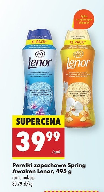 Perełki gold orchid Lenor promocja w Biedronka