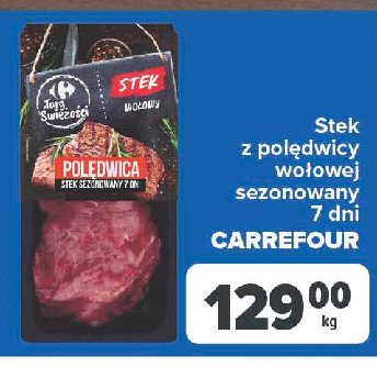 Stek wołowy z polędwicy Carrefour targ świeżości promocja