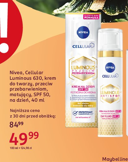 Krem na dzień spf 50 przeciw przebarwieniom promocja w Rossmann