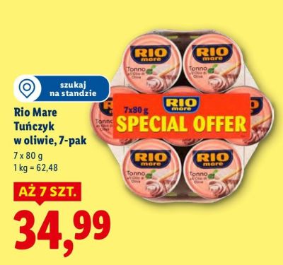Tuńczyk w oliwie, 7-pak promocja w Lidl