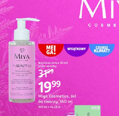 Żel do mycia twarzy Miya my beauty gel Miya cosmetics promocja w Rossmann