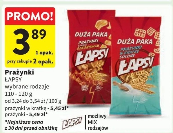 Prażynki bekonowe Łapsy promocja