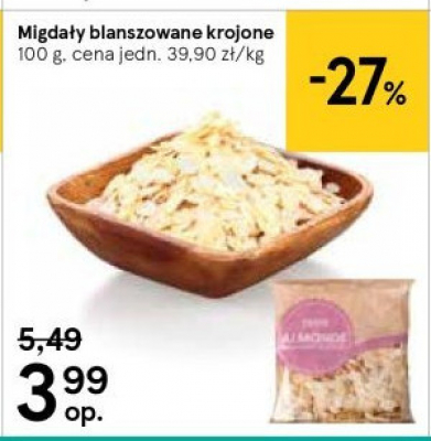Migda艂y blanszowane Tesco mw promocja