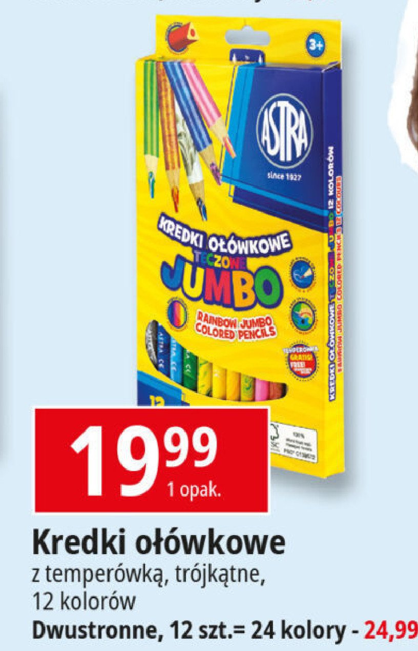 Kredki tęczowe jumbo Astra promocja