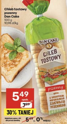 Chleb tostowy pszenny Dan Cake promocja w Delikatesy Centrum