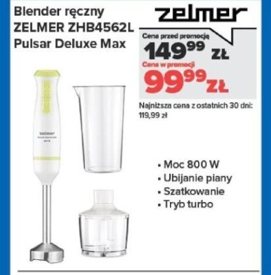 Blender ręczny ZHB4562L Pulsar Deluxe Max promocja w NEONET