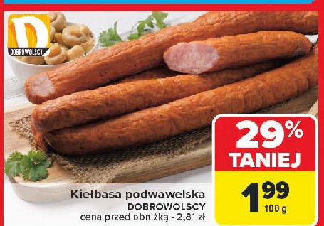 Kiełbasa podwawelska Dobrowolscy promocja w Carrefour