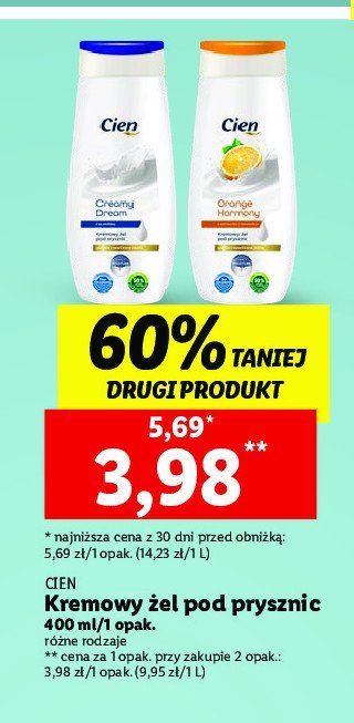 Żel pod prysznic orange harmony Cien promocja
