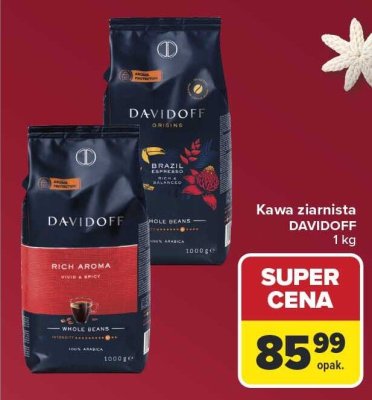 Kawa ziarnista DAVIDOFF promocja w Carrefour