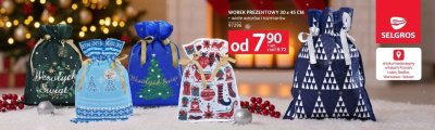 Worki prezentowe 30x45 cm promocja w Selgros