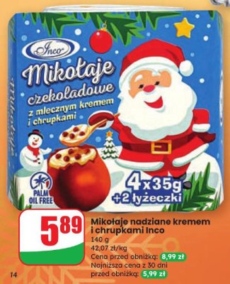 Mikołaje nadziane kremem i chrupkami  promocja w Dino