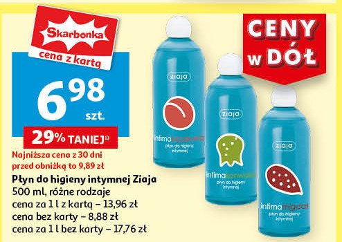 Płyn do higieny intymnej brzoskwinia Ziaja intima promocja