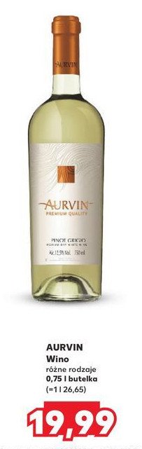 Wino AURVIN PINOT GRIGIO promocja