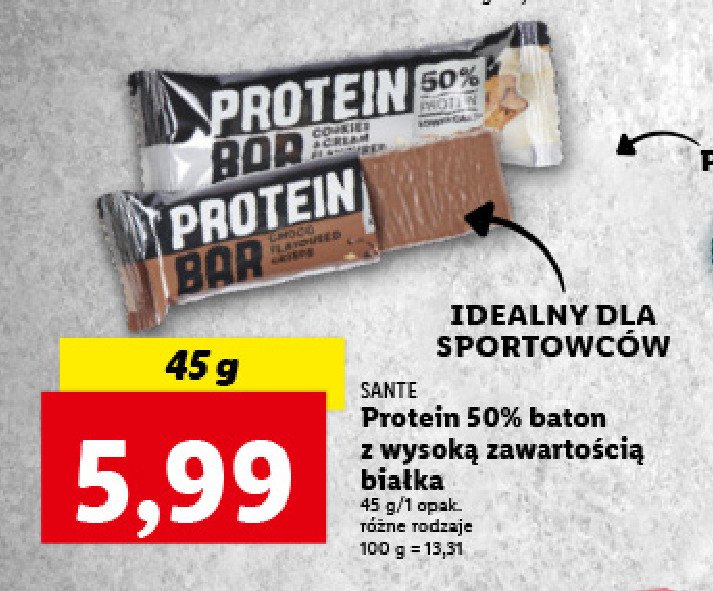 Baton proteinowy brownie Sante go on! protein promocja