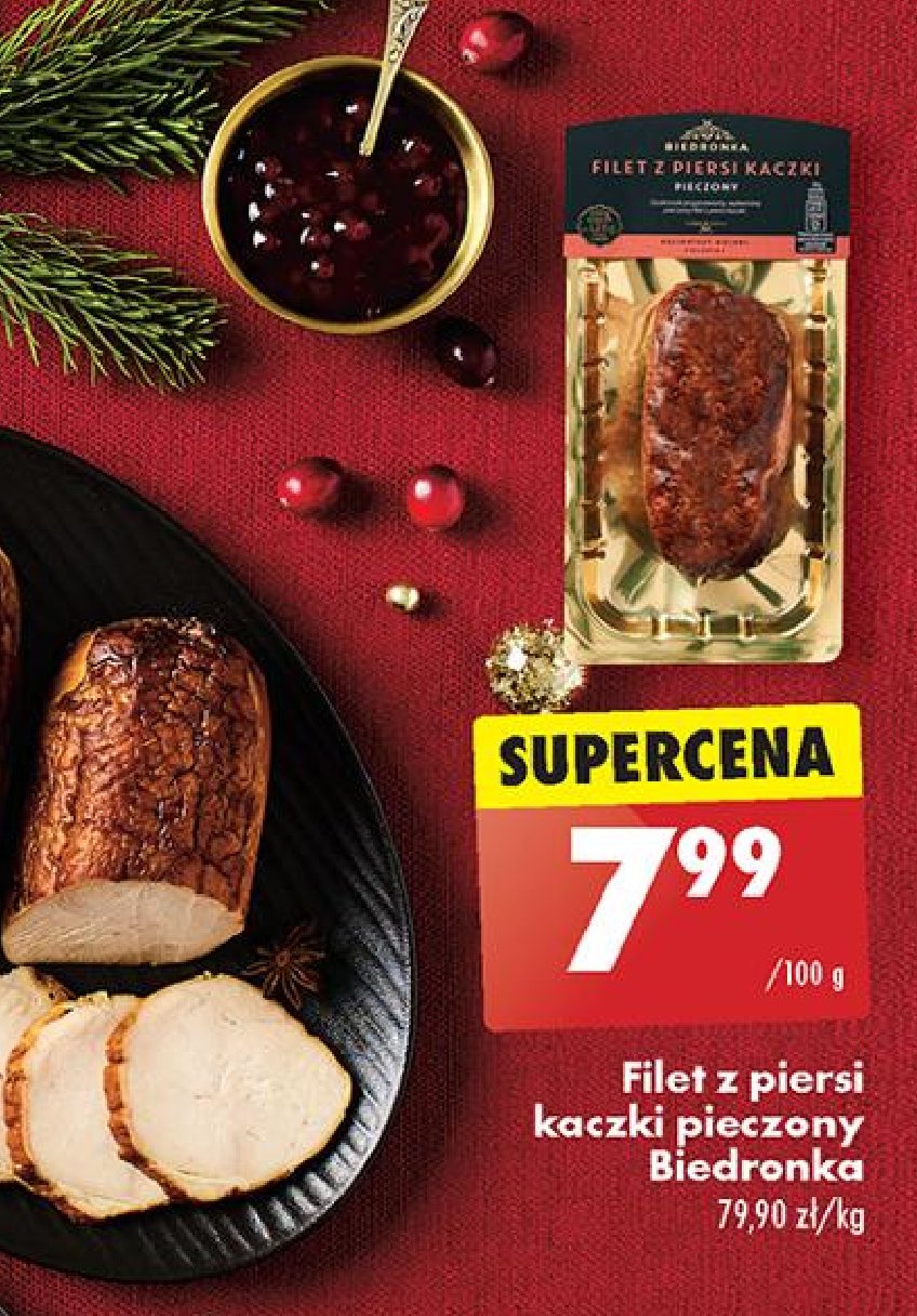 Filet z piersi kaczki pieczony Biedronka promocja w Biedronka