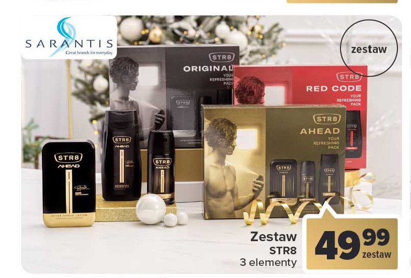 Zestaw w pudełku original żel pod prysznic 250 ml + dezodorant 150 ml + woda po goleniu 100 ml Str8 zestaw promocja